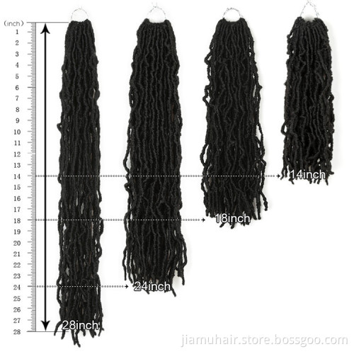 Synthetic New Faux Locs Braids Synthetic Hair Extensions For Women Extended 36"  Nu Soft Locs Crochet Hair Pre Looped